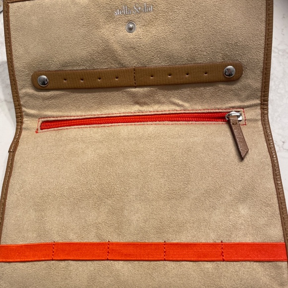 STELLA & DOT -Bring Your Bling TRAVEL JEWELLERY TRI-FOLD CLUTCH. Fun stripes! - Picture 4 of 5